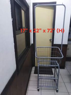LAUNDRY CART W/ HANGBAR